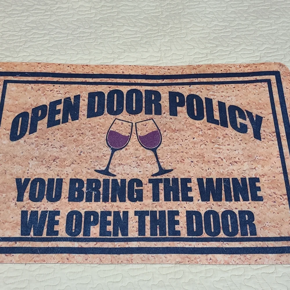 You bring the wine kitchen floor mat